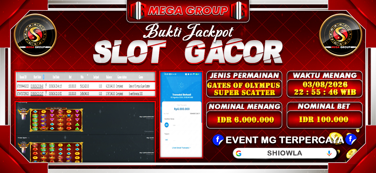 Bukti JP situs Shiowla hari Selasa, 04 Agustus 2026