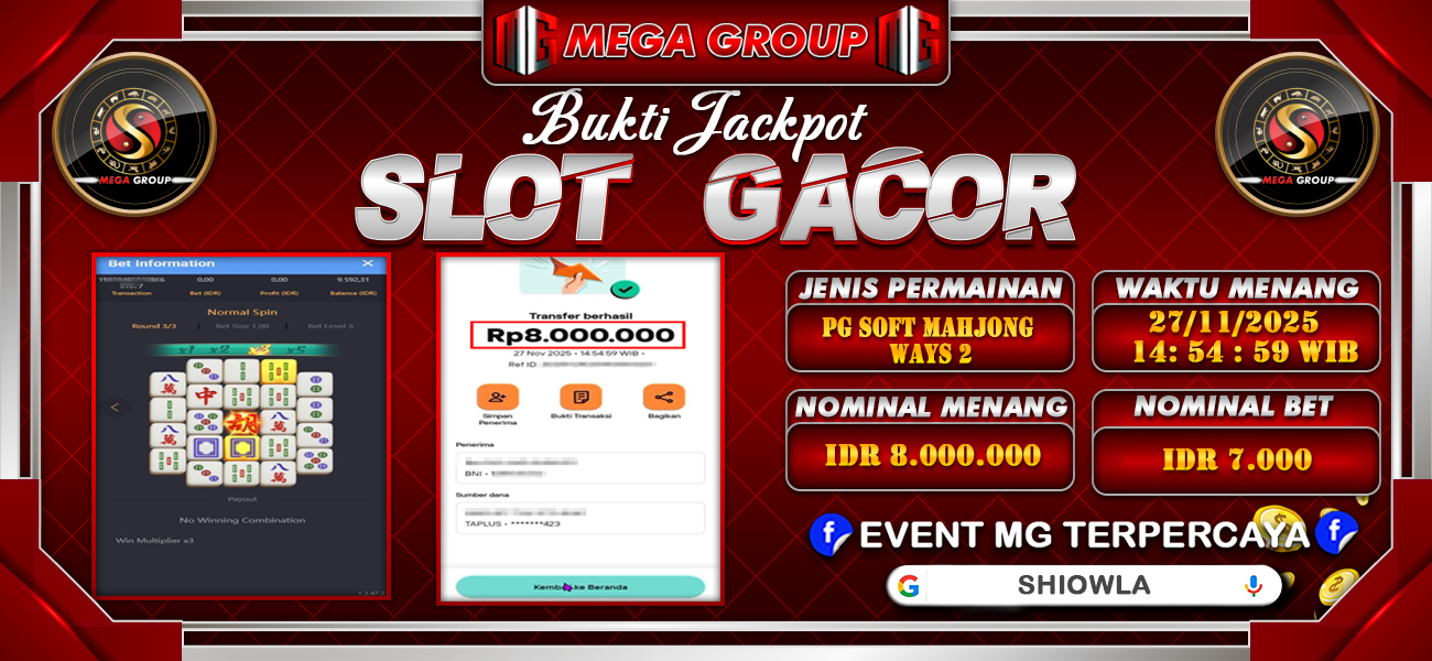 Bukti JP situs Shiowla hari Kamis, 27 November 2025