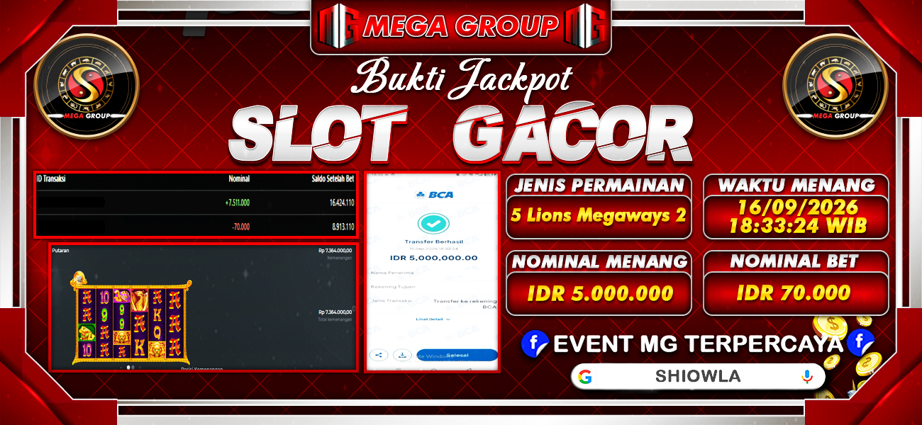 Bukti JP situs Shiowla hari Rabu, 16 September 2026