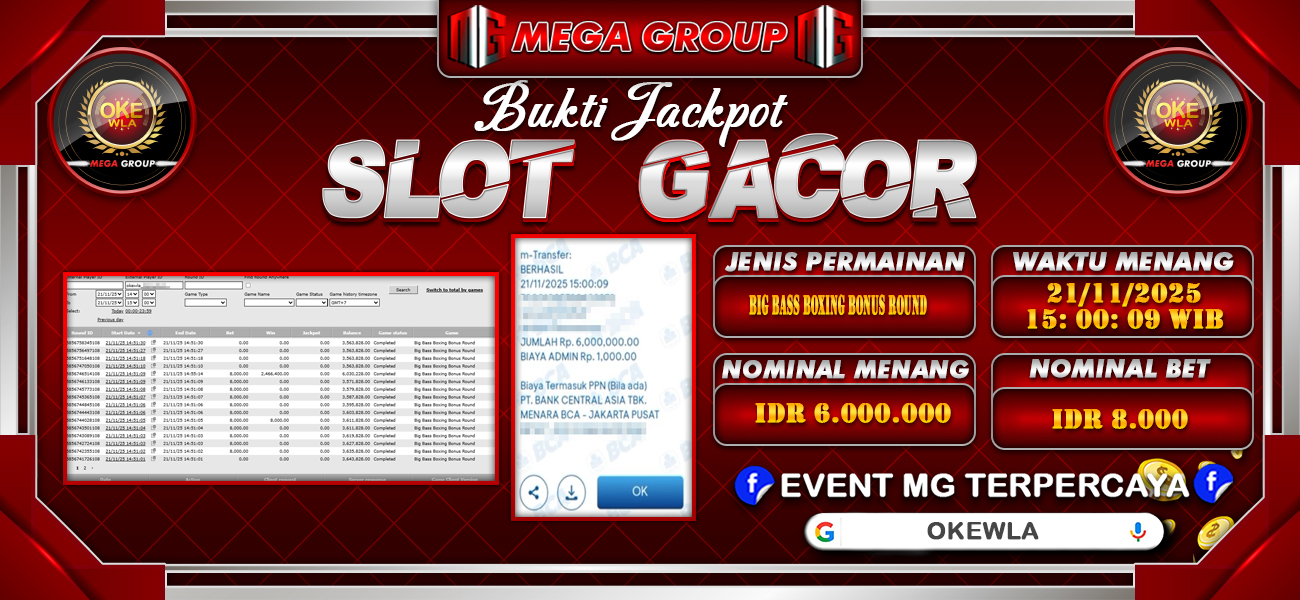 Bukti JP situs Shiowla hari Jumat, 21 November 2025